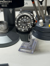 Seiko MOD - N.A Classic Diver BLACK CARBON Piece unique / PVD FULL BLACK