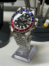 Seiko MOD - N.A Classic VINTAGE GMT ALU rouge/bleu PEPSI