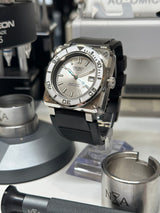 Seiko MOD - Type Square DIVER 42.5mm Manufacture Cadran Argent trotteuse Turquoise