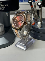 Seiko MOD - N.A Classic Date 36/40mm Acier Cadran CHOCOLAT / BI-TON or rose/acier