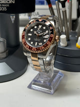 Seiko MOD - N.A Classic GMT ceramique BI-TON OR rose / Acier ROOTBEER