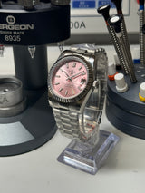 Seiko MOD - N.A Classic Date 36/40mm Acier Cadran ROSE POUDRÉ