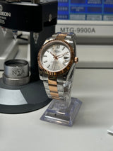 Seiko MOD - Datejust 36/40mm Acier/OR ROSE Cadran blanc bâton
