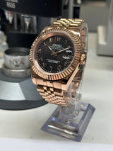 Seiko MOD - Datejust 36/40mm PVD OR ROSE ARABIC DIAL NOIR