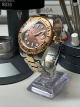 Seiko MOD - N.A Classic Diver Céramique CHOCOLAT BI-TON or ROSE/Acier