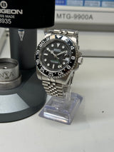 Seiko MOD - GMT Céramique Noir classy green line « poltrex edition »