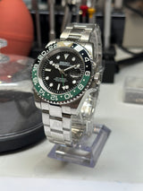 Seiko MOD - GMT Céramique Verte/Noir "SPRITE"