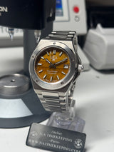 ARC - N.A - Boitier 904L bracelet intégré Cadran Oeil du Tigre pur Pièce Unique