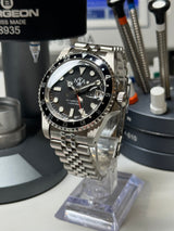 Seiko MOD - N.A Classic VINTAGE GMT ALU Noir