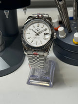 Seiko MOD - N.A Classic Date 36/40mm Acier Cadran BLANC GIVRÉ