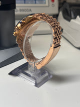 N.A - chronographe Racing Or rose Lunette céramique bleu cadran Bleu