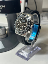 Seiko MOD - Daytona Lunette céramique cadran Noir Oyster Flex