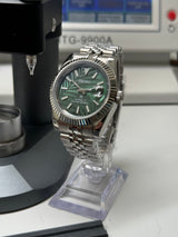 Seiko MOD - Datejust 36/40mm Acier Cadran palmier Vert