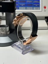 Seiko MOD - Daytona Or rose Lunette céramique cadran Noir dial arabic Oyster Flex