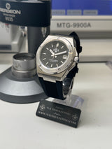 ARC - N.A - Boitier 904L bracelet intégré RUBBER Cadran NOIR