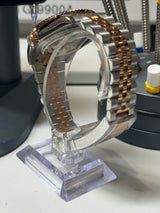 Seiko MOD - N.A Classic Date 36/40mm Acier Cadran Arabic NOIR ONYX / BI-TON Or rose/Acier