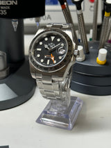 Seiko MOD - N.A Classic GMT STEEL cadran NOIR