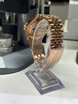 Seiko MOD - Datejust 36/40mm PVD OR ROSE ARABIC DIAL NOIR