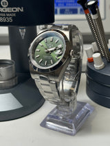 Seiko MOD - N.A Classic Date 36/40mm Acier Cadran VERT OLIVE