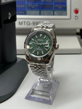 Seiko MOD - Datejust 36/40mm Acier Cadran palmier Vert
