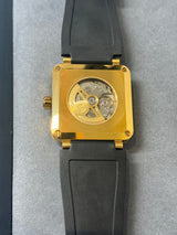 Seiko MOD - Square DIVER 42.5mm Manufacture Cadran rouge PVD LR JAUNE