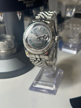 Seiko MOD - Datejust 36/40mm Acier Cadran Wimbeldon CANNELEE