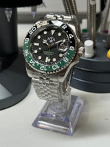 Seiko MOD - N.A Classic GMT Céramique Noir/Vert "SPRITE"