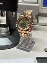 Seiko MOD - Datejust 36/40mm OR ROSE cadran Olive