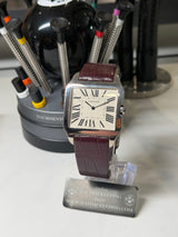 CARTIER SANTOS-DUMONT GRAND MODÈLE – OR GRIS 18 CT Référence W2007051