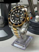 Seiko MOD - N.A Classic Diver Céramique NOIR BI-TON or Jaune/Acier