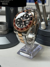 Seiko MOD - N.A Classic GMT ceramique BI-TON OR rose / Acier ROOTBEER