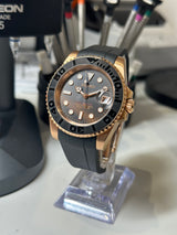 Seiko MOD -Or Rose lunette Céramique Noir Oyter Flex
