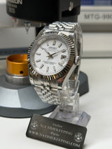 Seiko MOD - Datejust 36/40mm Acier Cadran blanc givré