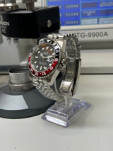 Seiko MOD - GMT aluminium Noir/Rouge "coke"