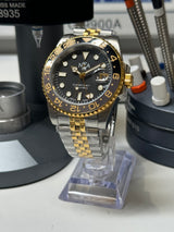 Seiko MOD - N.A Classic GMT ceramique BI-TON OR JAUNE / Acier ZOMBIE