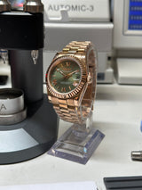 Seiko MOD - Datejust 36/40mm OR ROSE cadran Olive