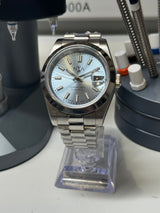 Seiko MOD - N.A Classic Date 36/40mm Acier Cadran ICE BLUE