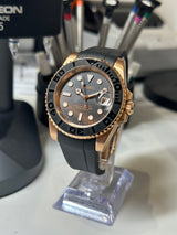 Seiko MOD -Or Rose lunette Céramique Noir Oyter Flex