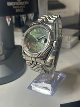 Seiko MOD - Datejust 36/40mm Steel Olive Green Arabic DIAL