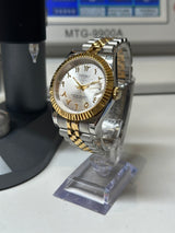 Seiko MOD - Datejust 36/40mm Acier/OR JAUNE Arabic Dial Blanc
