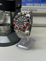 Seiko MOD - GMT aluminium Noir/Rouge "coke"