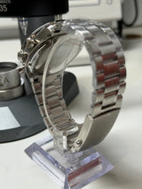 Seiko MOD - Speed Master noir Moon watch Acier Chronograph Meca-Q Bleu Snoopy