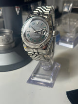 Seiko MOD - Datejust 36/40mm Acier Cadran Wimbeldon CANNELEE