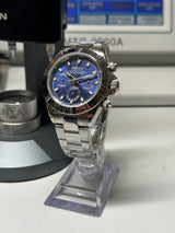 Seiko MOD - Daytona Lunette acier cadran Bleu Bracelet Acier