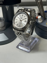 Seiko MOD - N.A Classic Date 36/40mm Acier Cadran BLANC SILVER