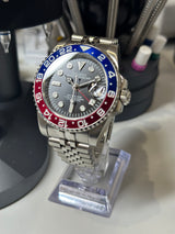 Seiko MOD - GMT Aluminium Bleu/Rouge "Pepsi"