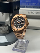 Natk - Prototype PVD NOIR Cadran Carbon forgé one of one Boîtier ECHO design original N.A Timekeeping or rose