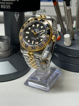 Seiko MOD - N.A Classic GMT ceramique BI-TON OR JAUNE / Acier ZOMBIE