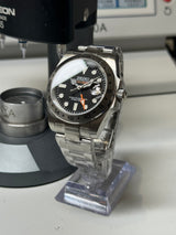 Seiko MOD - Explorer II GMT Cadran noir V1