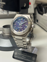 ARC - N.A - Boitier 904L bracelet intégré Cadran Météorite Bleu Pièce Unique "RARE"